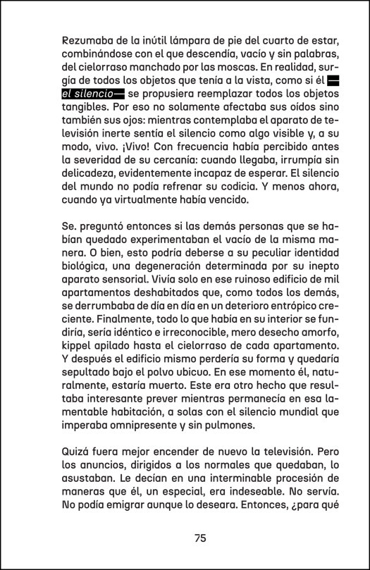 página del libro